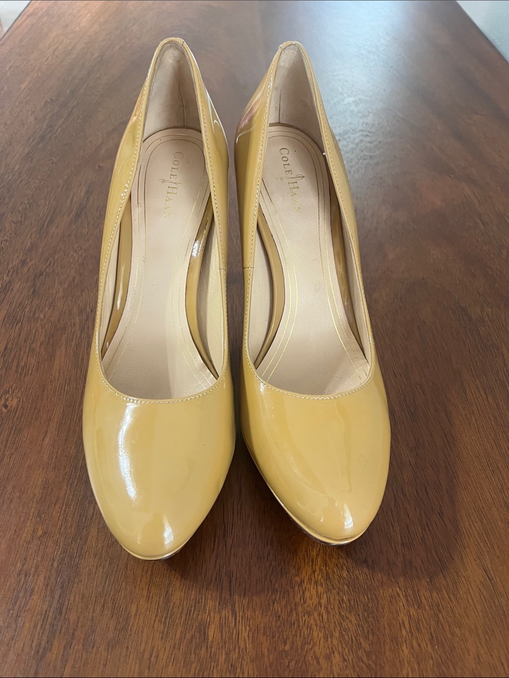 Cole Hann Glossy Nude Patent 3” Platform Pumps - Picture 9 of 10